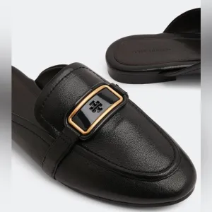 TORY BURCH Georgia Embellished leather slippers size 10