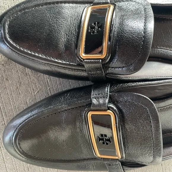 TORY BURCH Georgia Embellished leather slippers size 10
