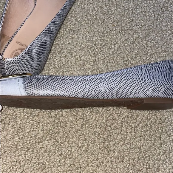 Tory Burch Gray and Gold Women's Flats