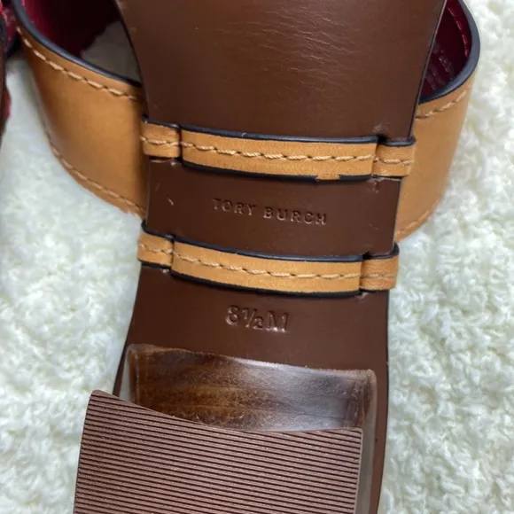 Tory Burch Heeled‎ Leather Mules Size 8.5
