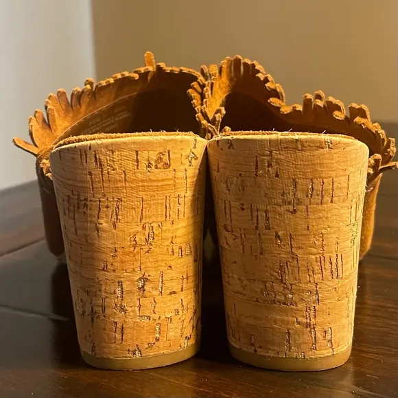 Tory Burch Huntington Suede Fringe Mules