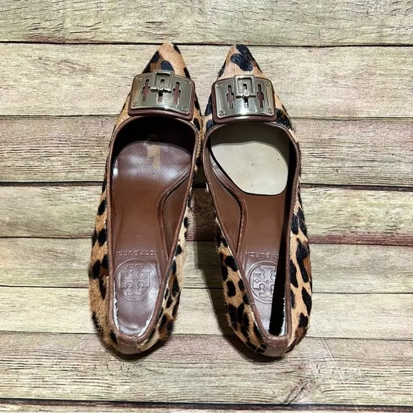 Tory Burch Leopard Print Celina Pointed Heels