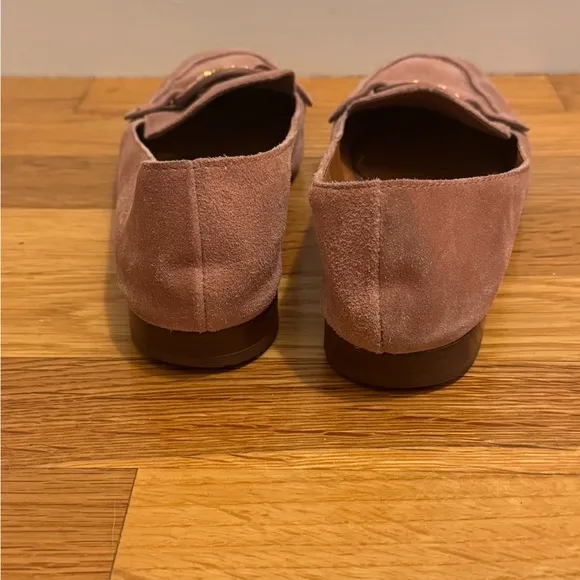 TORY BURCH Metal Miller 15mm Loafer Pink Melva Shoes Size 7 Square Toe Leather