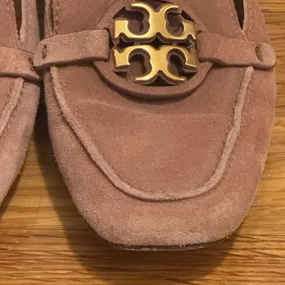 TORY BURCH Metal Miller 15mm Loafer Pink Melva Shoes Size 7 Square Toe Leather