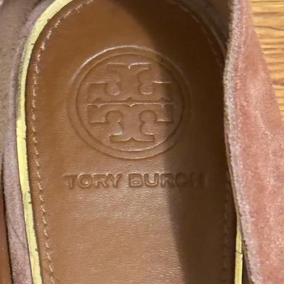 TORY BURCH Metal Miller 15mm Loafer Pink Melva Shoes Size 7 Square Toe Leather