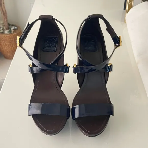 Tory Burch Platform Crisscross Strappy Heels