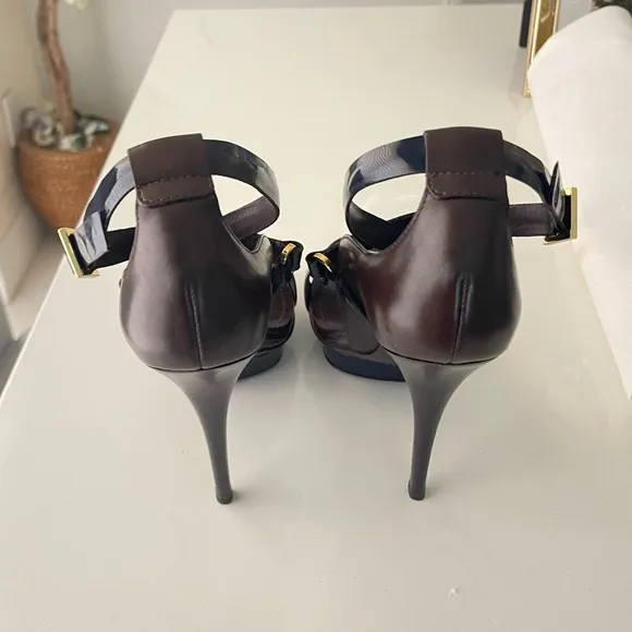 Tory Burch Platform Crisscross Strappy Heels