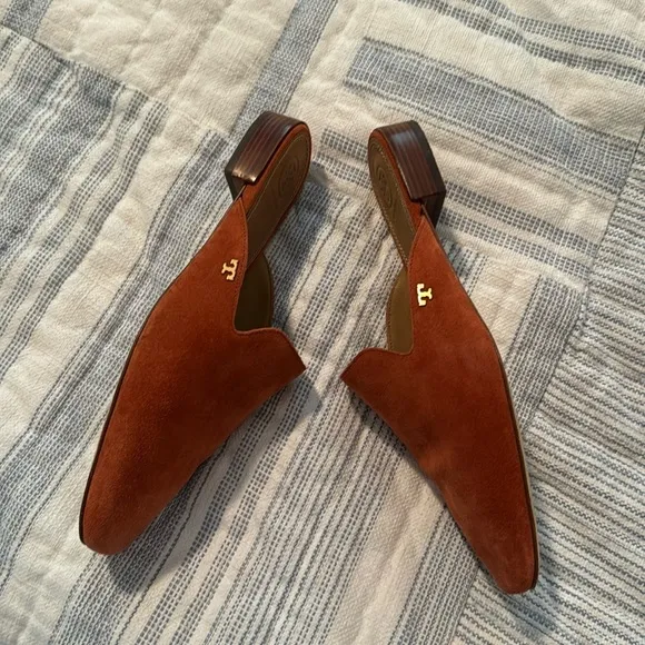 Tory Burch Suede Mules 8 1/2M