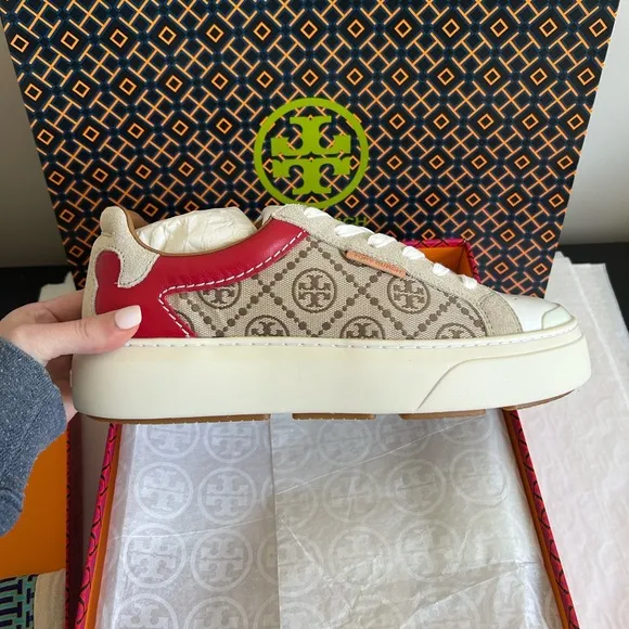Tory Burch T Monogram Ladybug Sneakers Size 9 Hazel T Monogram Tory Red Calcare