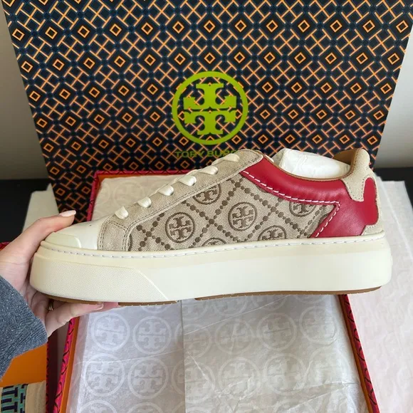 Tory Burch T Monogram Ladybug Sneakers Size 9 Hazel T Monogram Tory Red Calcare