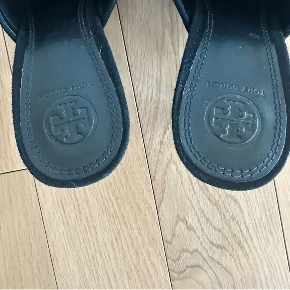 Tory Burch Womens Georgina Suede Studded Mules 9.5