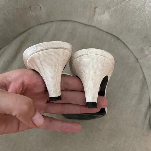 Toteme Moire 55mm White Square Toe Satin Sandal Mules