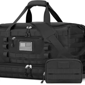 Travel Bag for Men Women, Gym Bag &amp; Tactical Duffle Bags for Travel, Carry on wi