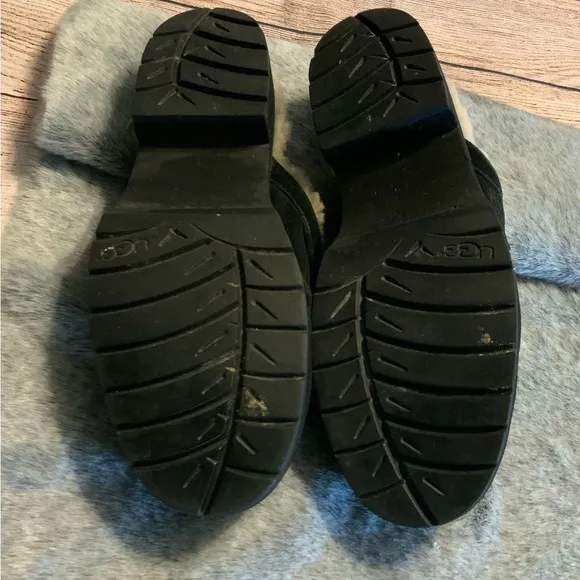 UGG Black Block Heel Clog Mules Size 10