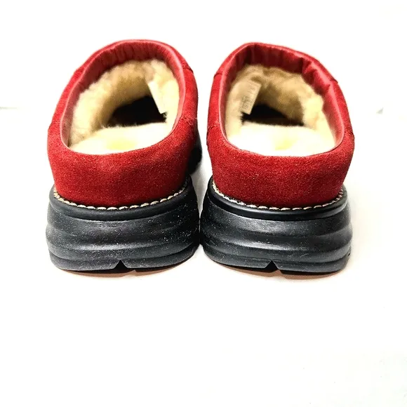 Ugg Broadway mules.  Tomato red, 8M