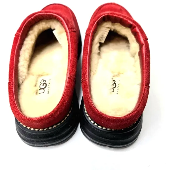 Ugg Broadway mules.  Tomato red, 8M