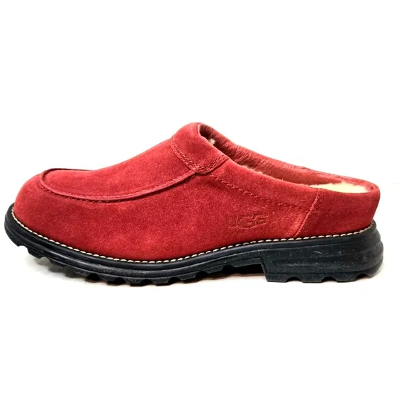 Ugg Broadway mules.  Tomato red, 8M