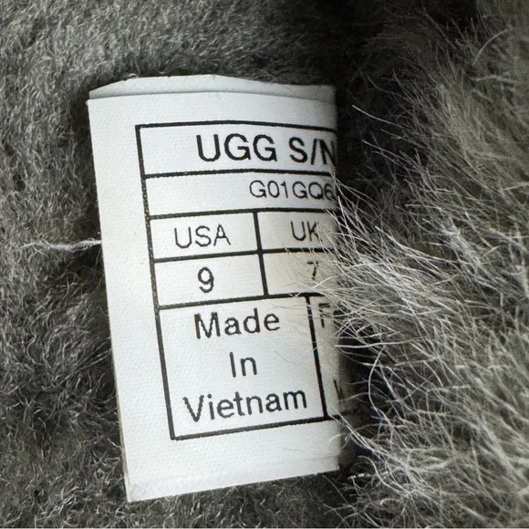 UGG Scuffette II Womens Slippers Size 9 Black Gray Suede Sheepskin Lined Mules