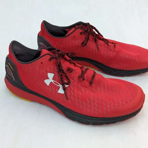 UNDER ARMOUR Charged Bandit 2 men's red running trail shoes sneakers size 16