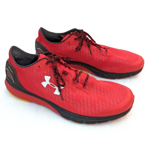 UNDER ARMOUR Charged Bandit 2 men's red running trail shoes sneakers size 16