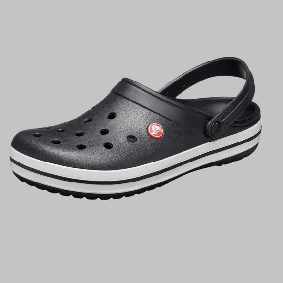 Unisex Crocs Black and White Crocband ClogsM/8 W/10 NWT