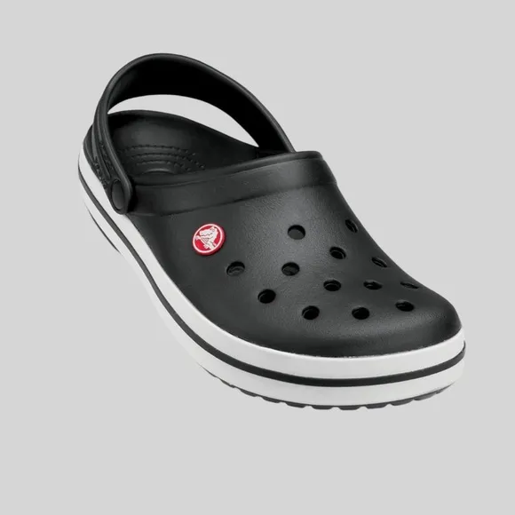 Unisex Crocs Black and White Crocband ClogsM/8 W/10 NWT