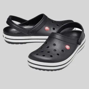 Unisex Crocs Black and White Crocband ClogsM/8 W/10 NWT