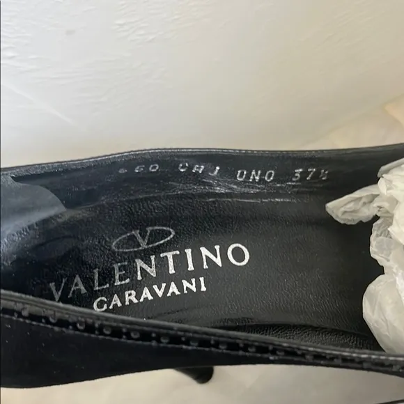 Valentino Black Patent Leather suede Stiletto Heels