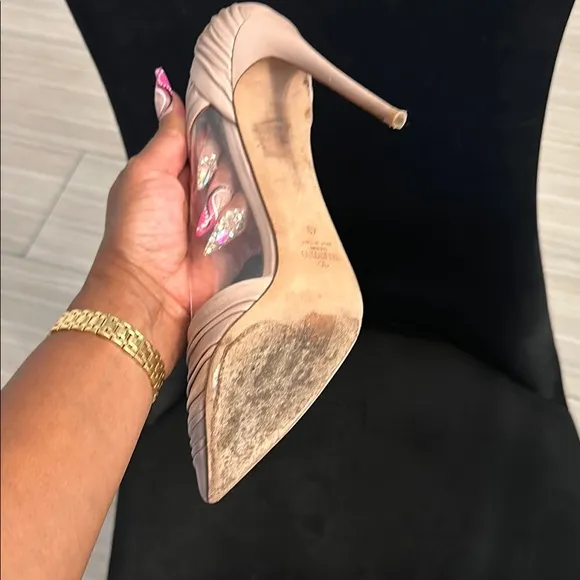 Valentino Pink Pointed-Toe Heels D'Orsay