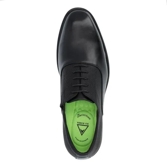 Vance Co Men's Vincent Plain Toe Oxford Dress Shoes Black Size 9 1/2