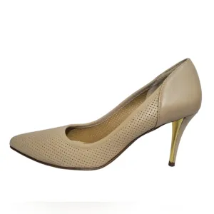 Vaneli Women's Cream Leather Stiletto Heels Pumps Size 7N