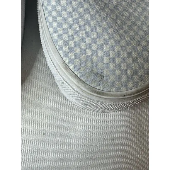 VANS CLASSIC SLIP ON CHECKBOARD LACE UP MULES POWDER BLUE/WHITE Size 7.5
