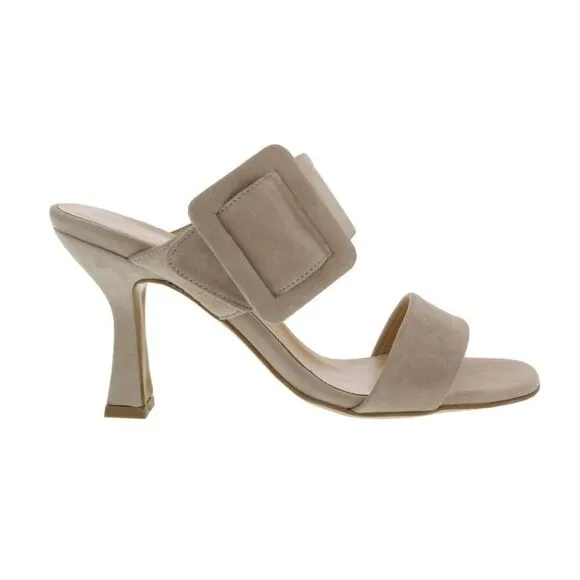 Ventutto Latte Wide Buckle High Heel Slide