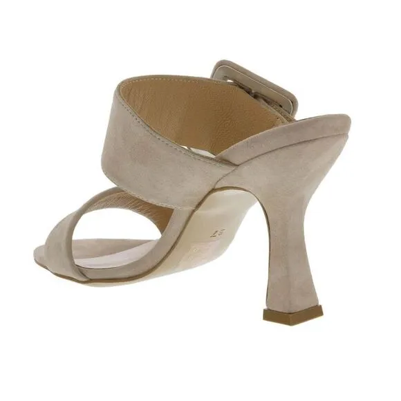 Ventutto Latte Wide Buckle High Heel Slide