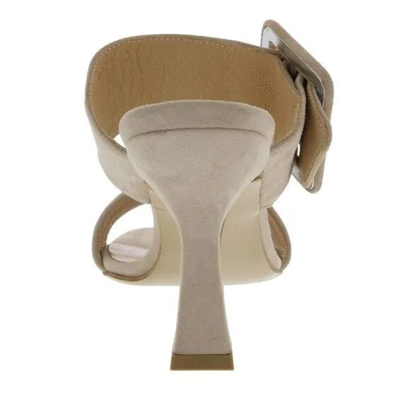 Ventutto Latte Wide Buckle High Heel Slide