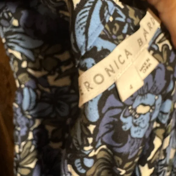 Veronica Beard Florencia Silk Floral Maxi Dress Blue Formal Cocktail