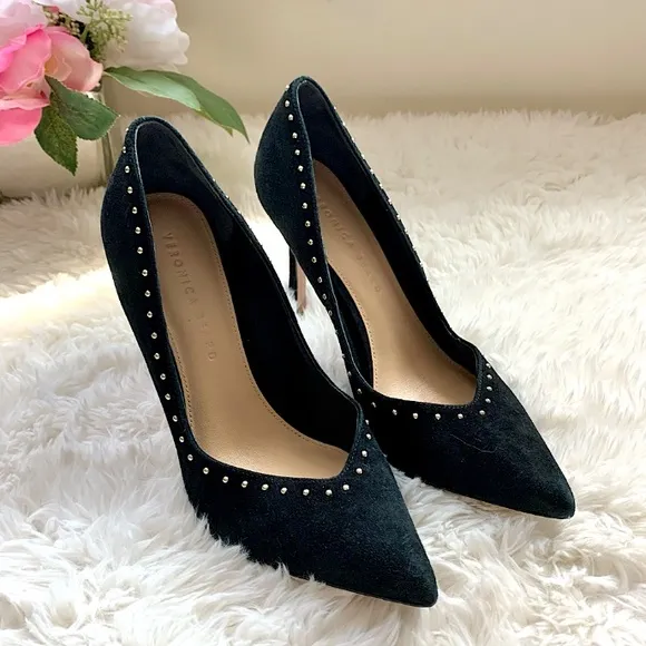 Veronica Beard Nathalie Suede Studded Pumps