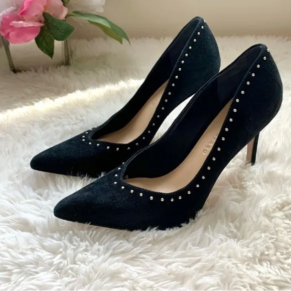 Veronica Beard Nathalie Suede Studded Pumps