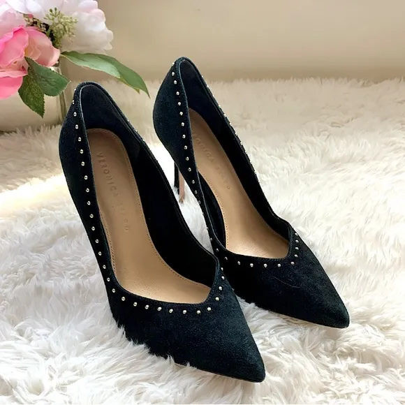 Veronica Beard Nathalie Suede Studded Pumps