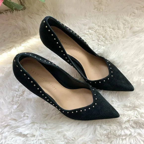 Veronica Beard Nathalie Suede Studded Pumps