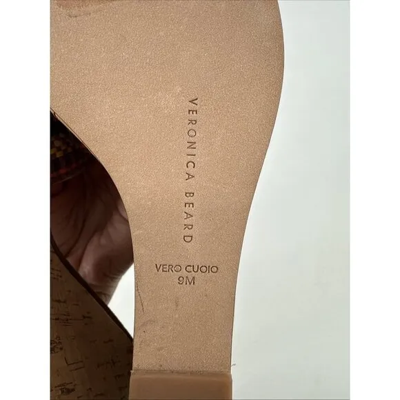 Veronica Beard Women's Size 9 Brown  Neutral Dali Woven Wedge Sandals Shoes