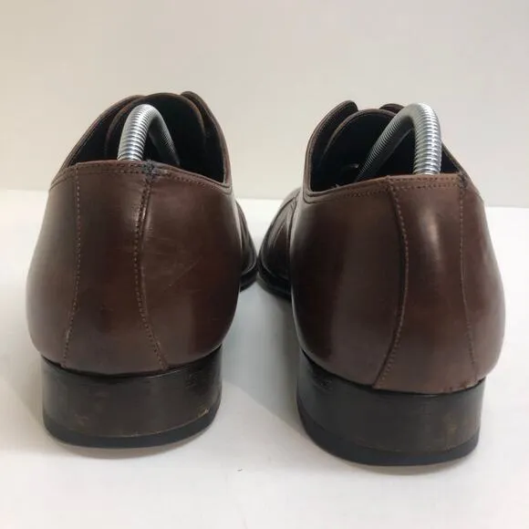 VERY GOOD To Boot New York Brandon Cap Toe Oxfords Brown Leather Men's Size 10