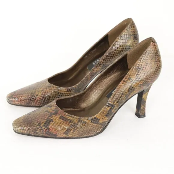 VGC to EC Stuart Weitzman Leather Heels Pumps size 7.5