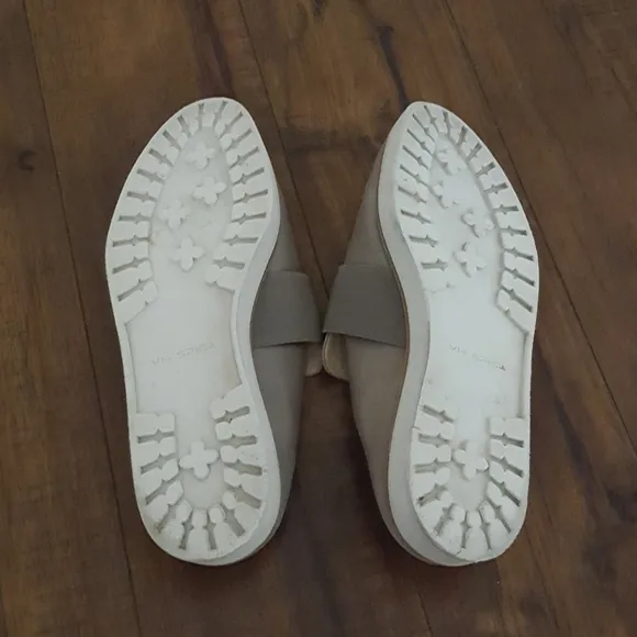 Via Spiga - Gray Suede Slip on Loafers Mules