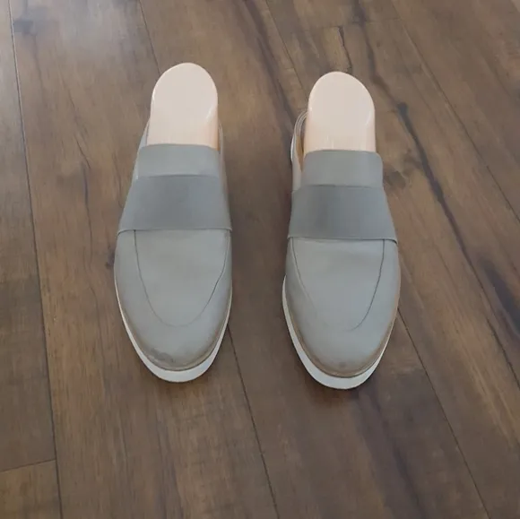 Via Spiga - Gray Suede Slip on Loafers Mules
