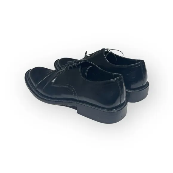 Via Spiga ✦ Oxford Sleek Shine Lace Up Dress Shoe ✦ Black Leather ✦ Men’s 9 ✦