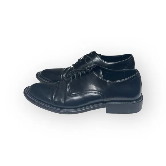 Via Spiga ✦ Oxford Sleek Shine Lace Up Dress Shoe ✦ Black Leather ✦ Men’s 9 ✦