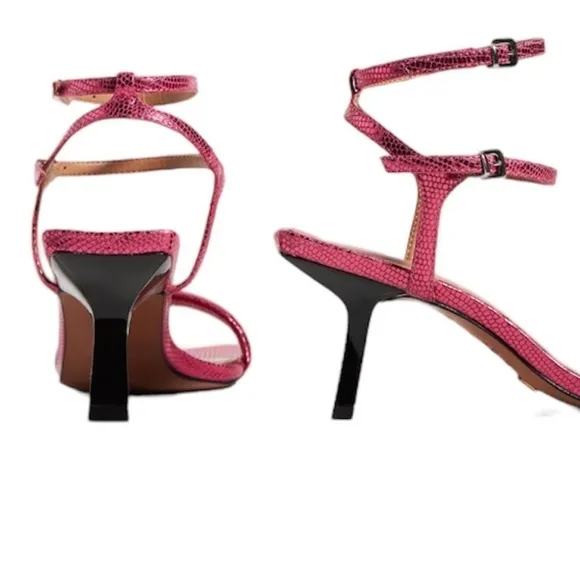 Vicenza Strappy Metallic Heels