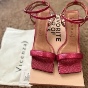 Vicenza Strappy Metallic Heels