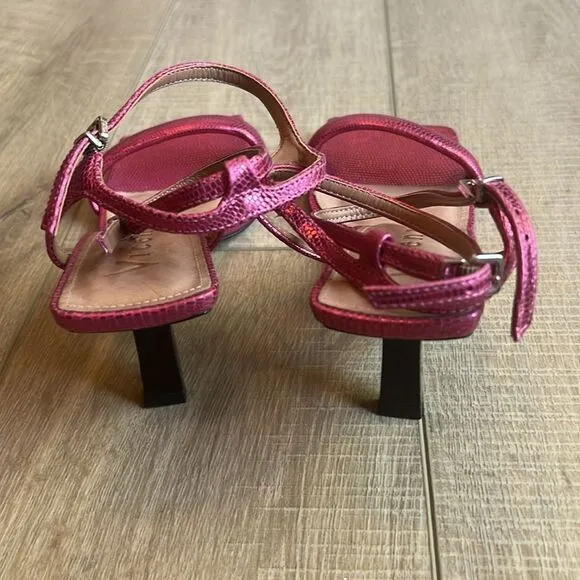 Vicenza Strappy Metallic Heels US 9